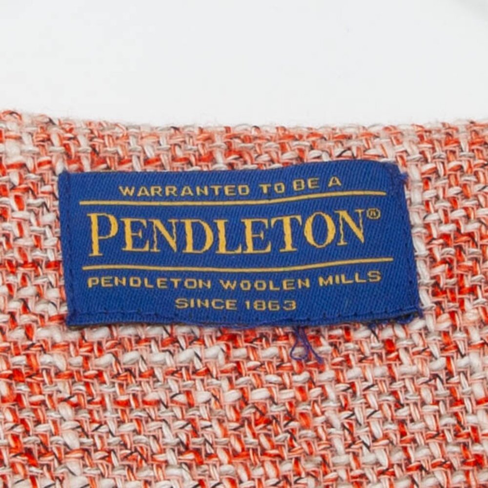 Pendleton Orange Full Zip Tweed Blazer Jacket Car… - image 3